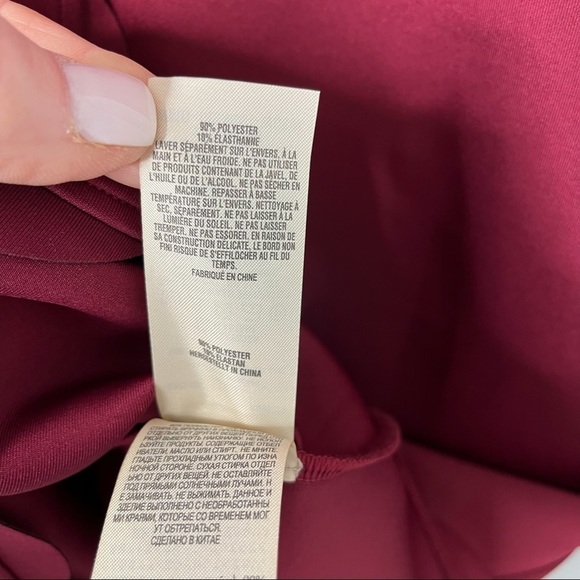 Ted Baker Jasmine Scallop Overlay Shift Dress Maroon Size 5 - Picture 14 of 14